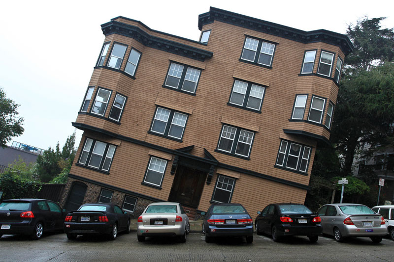 A particularly steep San Francisco street